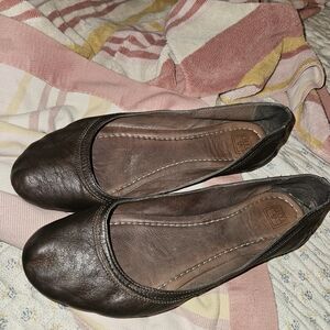 Frye Dark Brown Carson Flats Size 10
